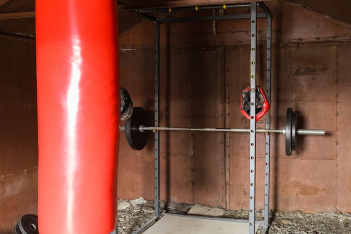 En boxningssäck i gymmet